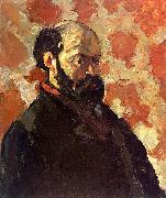 Paul Cezanne Self Portrait on a Rose Background painting